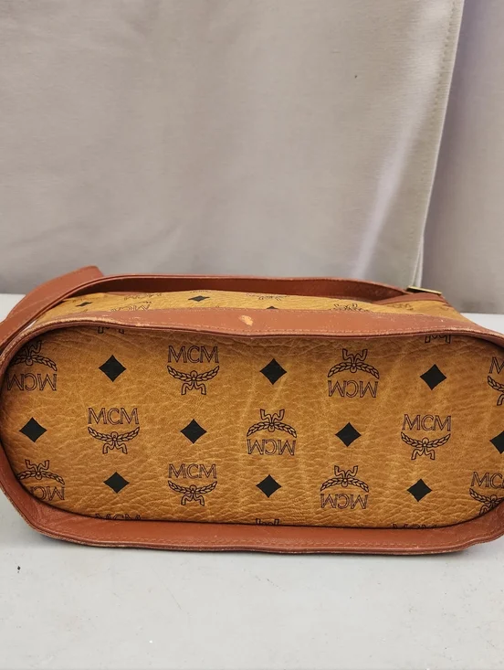 Authentic Vintage Logoglam Cognac Canvas MCM crossbody Shoulder Bag With COA - Picture 5 of 12